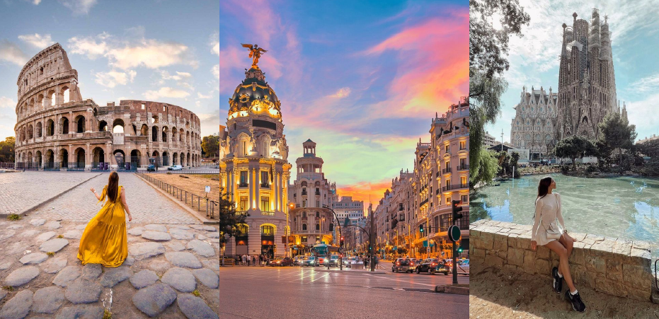 Madrid, Barcelona y Roma